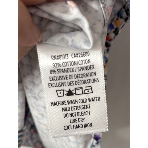 NWT Robert Graham Flamenco Mens Large Button Up Shirt Geometric AOP $198 L/S - Picture 14 of 14